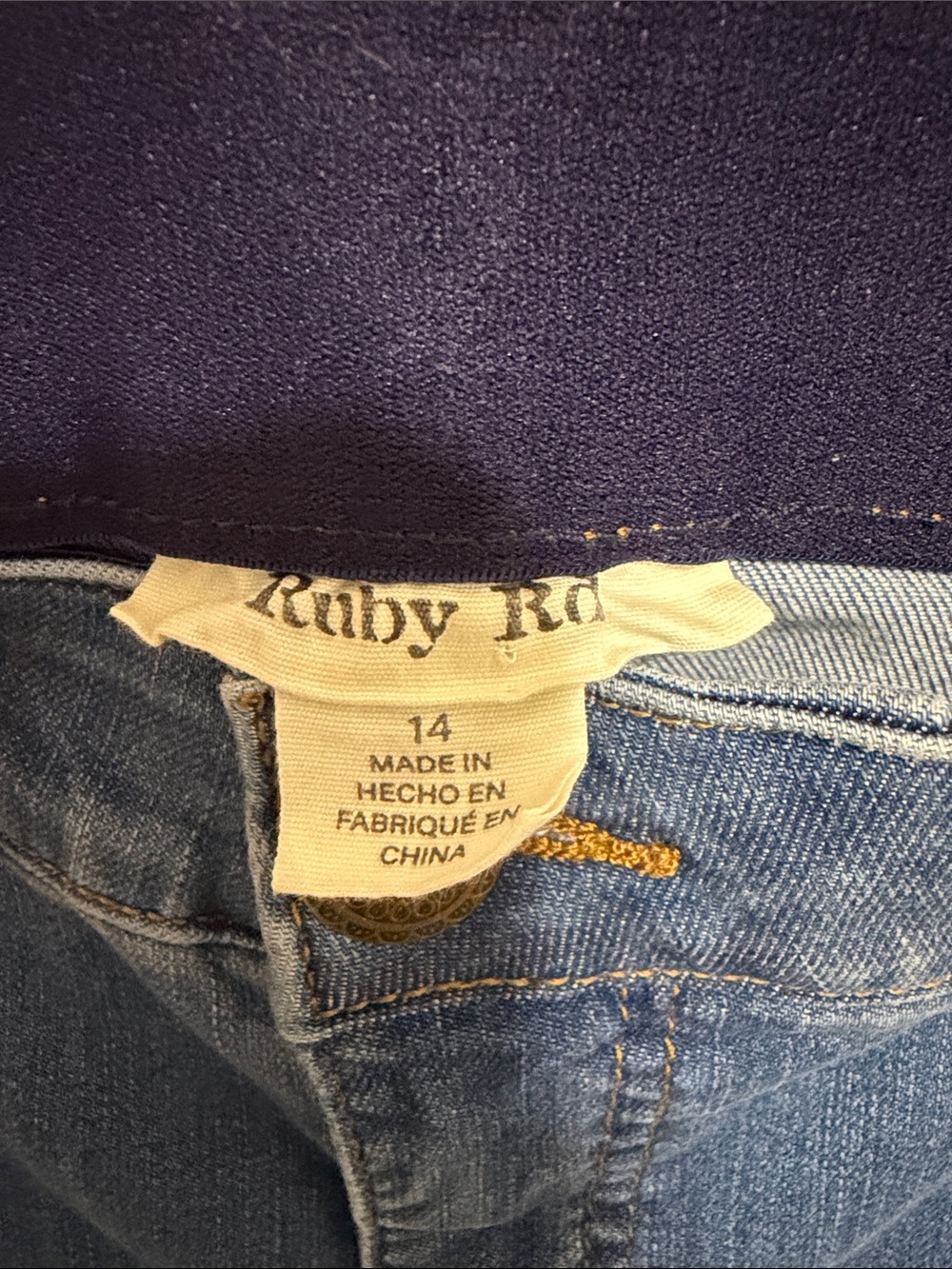 Ruby Rd. Medium Blue Cropped Women's Jeans - Picture 2 of 3